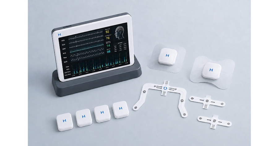 HoneyNaps Develops Next-Generation Wireless PSG system Using Four Skin Patches