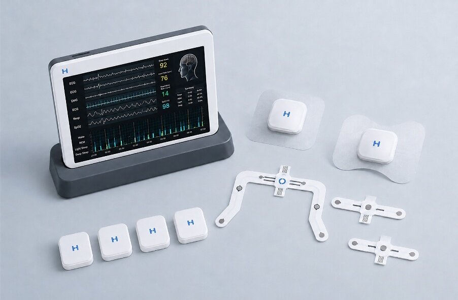 HoneyNaps Develops Next-Generation Wireless PSG system Using Four Skin Patches