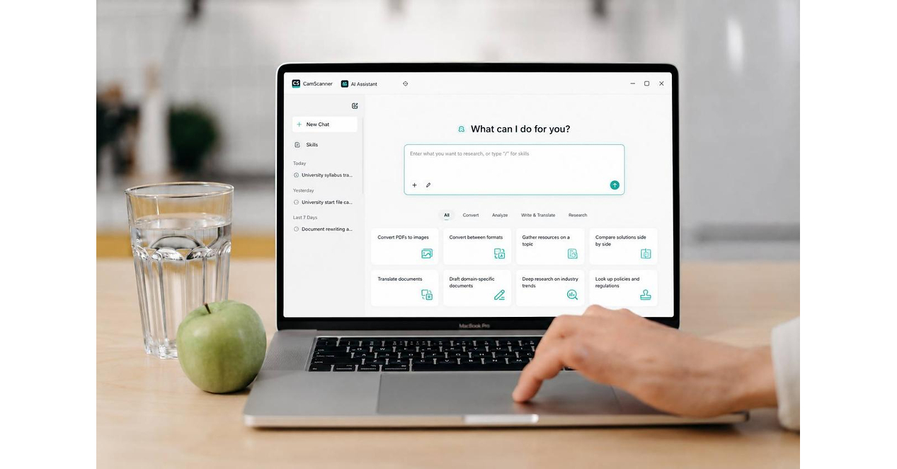 CamScanner внедрил искусственный интеллект для помощи студентам в обработке документов и подготовке к карьере