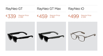 Retail Prices of RayNeo‘s New Products (GT Series & IO) Retail Prices of RayNeo‘s New Products (GT Series & IO)