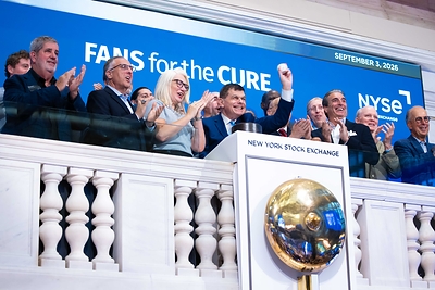 Fans for the Cure at the NYSE on September 3.