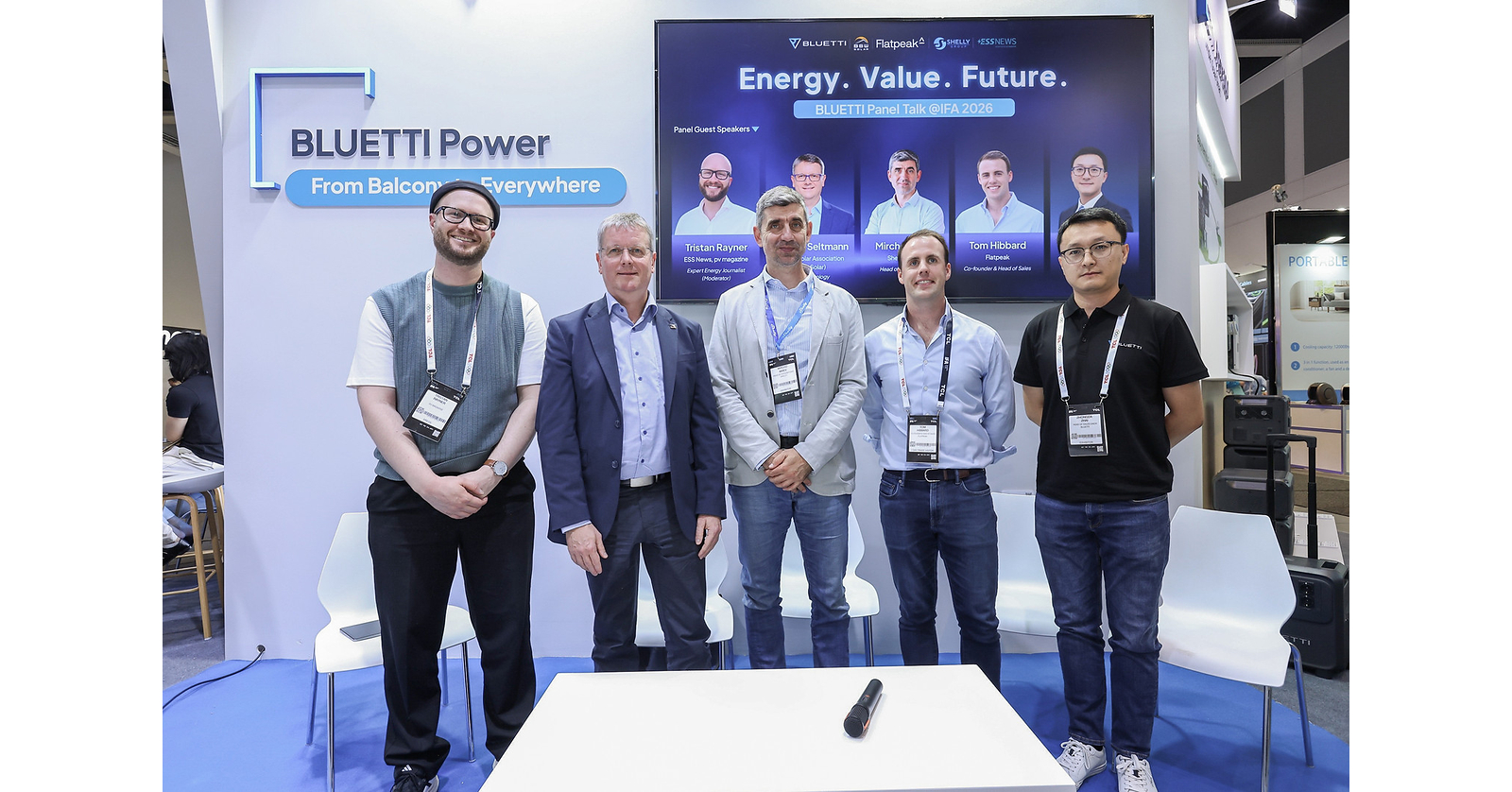BLUETTI, BSW-Solar, Shelly Group a Flatpeak svedly na veletrhu IFA 2026 dohromady důležité hlasy oboru, aby společně formovaly budoucnost chytřejší energetiky
