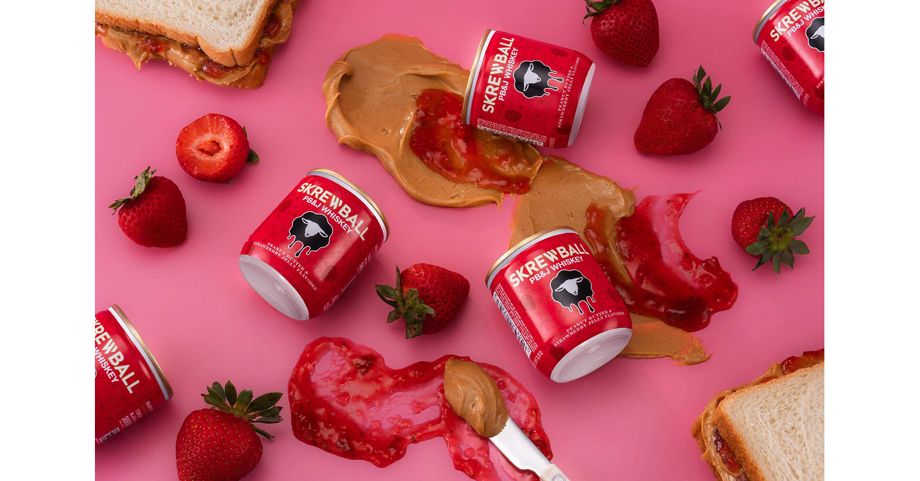 Your Favorite Duo, Now All Grown Up: Skrewball Introduces New Peanut Butter & Strawberry Jelly Flavored Whiskey