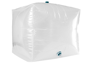 CDF Corporation’s Form-Fit™ IBC Liner, designed to conform to the interior shape of an intermediate bulk container for efficient product storage and dispensing.