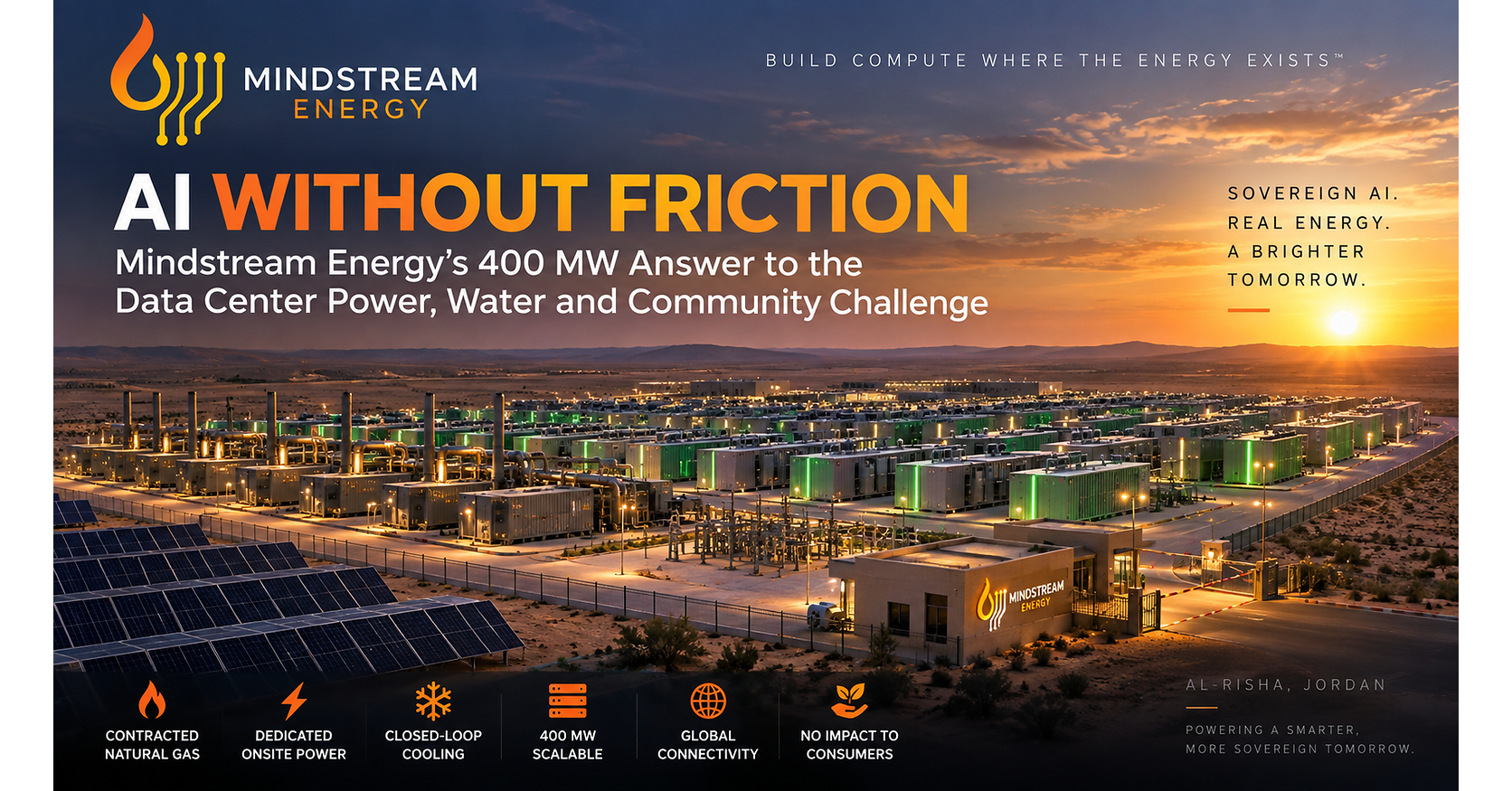 AI Without Friction: Mindstream Energy's 400 MW Answer to the Data Center Power, Water and Community Challenge