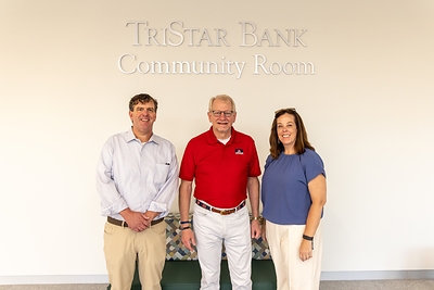Visitors celebrate the opening of the TriStar Bank Community Room in the Southern Regional Technology Center. 
