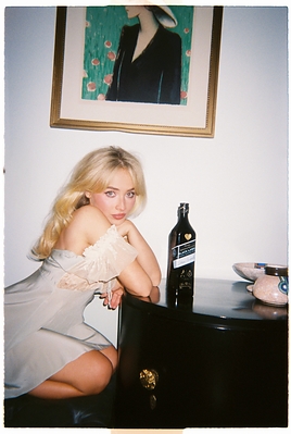Sabrina Carpenter with the new Johnnie Walker Black Label Limited Edition Design
