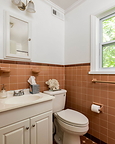 One of two bathrooms at 5280 Moore Street in Stone Mountain, Georgia. Photo: Daniel Stabler, Quiet Street Photography.