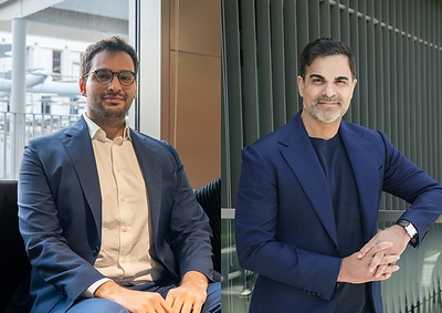 L-R Gianluca Masini, Country Manager at Fuze Finance (Switzerland); Mo Ali Yusuf, Fuze Finance CEO