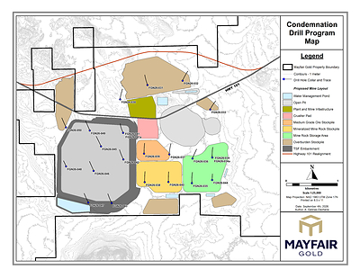 Figure 3: Map of Condemnation Drilling Program