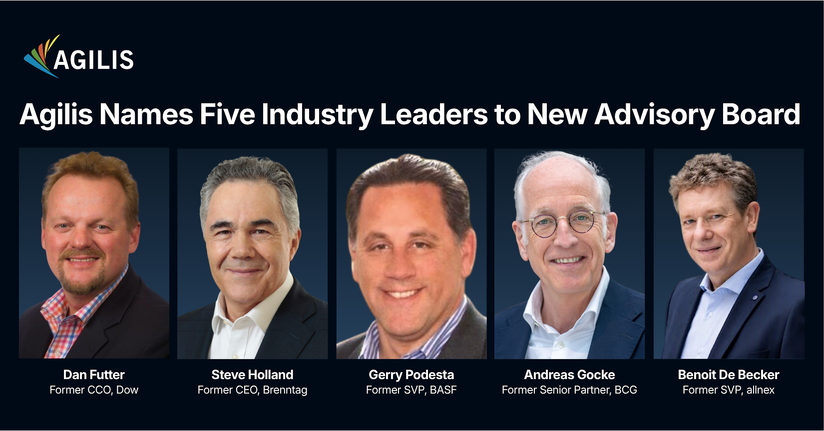 Agilis Forms Advisory Board With Leaders From Dow, BASF, Brenntag, allnex and BCG
