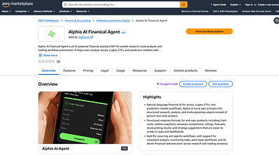 Alphio AI Financial Agent Is Now Available on AWS Marketplace