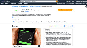 Alphio AI Financial Agent Is Now Available on AWS Marketplace