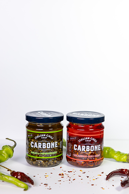 Carbone Fine Food enters a new category with two Italian-inspired varieties, Calabrian Chili Crisp and Aglio e Peperoncino. 