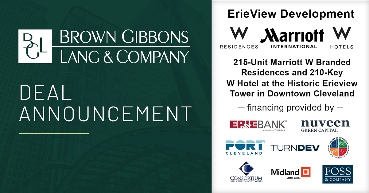 BGL's Real Estate Team Completes $217.6 Million in Financing for Erieview Tower Residential and Hotel Phases