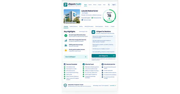 zReports Launches zReports Health to Bring Decision Intelligence to Healthcare Facility Choices