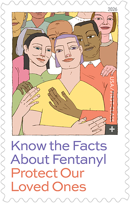 USPS To Issue Fentanyl Awareness Semipostal Stamp.
