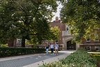 Students on campus at Concordia University, St. Paul