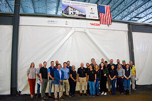 Dacon Corporation, indus, and VMD Companies Celebrate Major Construction Milestone with Cross Beam Signing Ceremony