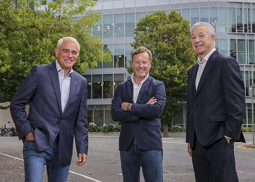 Gary Nolan (centre) CEO and co-founder of ZeroRisk with Patrick Pinschmidt (left) of MiddleGame Ventures and Niall McEvoy (right) of Elkstone Gary Nolan (centre) CEO and co-founder of ZeroRisk with Patrick Pinschmidt (left) of MiddleGame Ventures and Niall McEvoy (right) of Elkstone