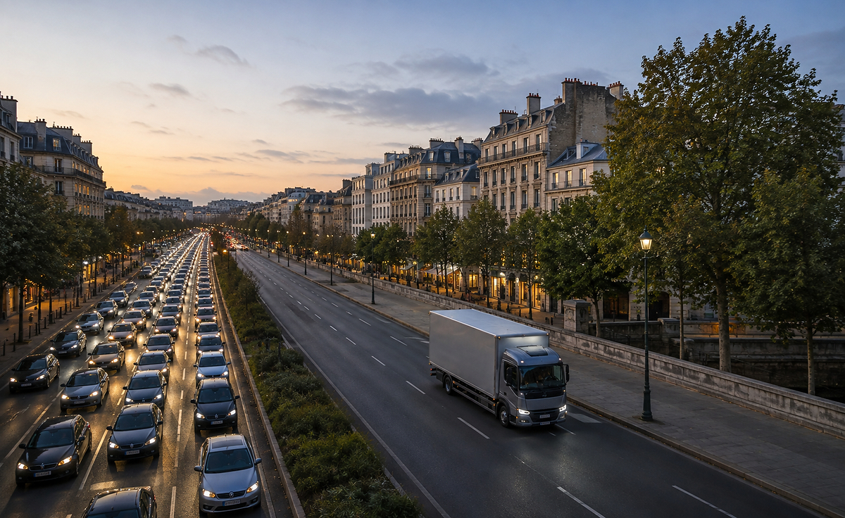 Trucks outperform passenger vehicles for urban road efficiency in five of seven European capitals, Geotab data reveals