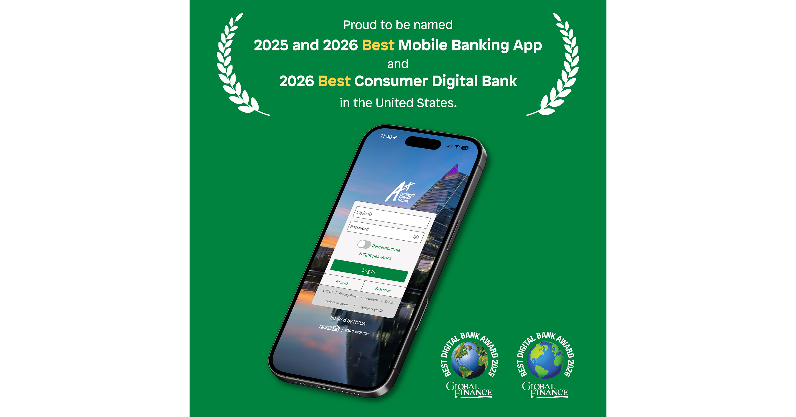 A+ Federal Credit Union Earns Two Top Honors in 2026 World's Best Consumer Digital Bank Awards