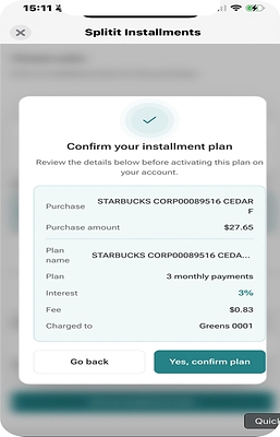 Splitit/Jack Henry FIN partnership screenshot 2