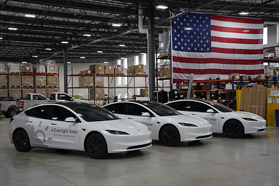 Electric Vehicles from Everlight Solar's fleet