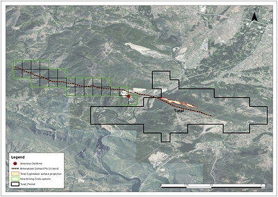 Attachment 1 – Map Showing Location of Toral West Claims and The Toral Project Attachment 1 – Map Showing Location of Toral West Claims and The Toral Project