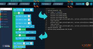 Wonder Workshop's Blockly Pro Adds Python, Letting Students View One Program in Three Languages