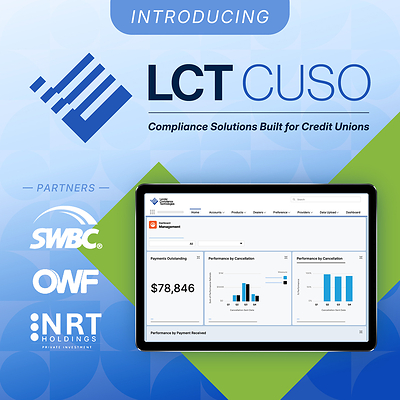 LCT Launches New CUSO with One Washington Financial, AKUVO’s Jay Mossman and SWBC to Bring Compliance Solutions to Credit Unions