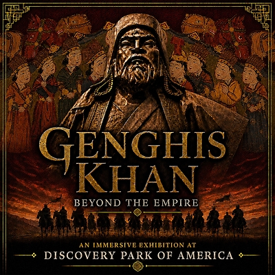 “Genghis Khan: Beyond the Empire,” an immersive international traveling exhibition, will be on display at Discovery Park of America June 15-Sept. 7, 2027.