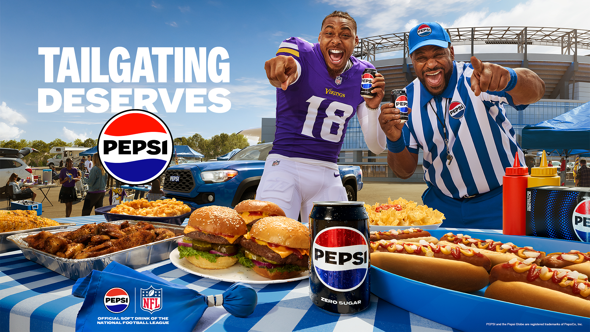 PEPSI® KICKS OFF ITS 26TH NFL SEASON WITH JEROME BETTIS AND JUSTIN JEFFERSON, REMINDING FANS THAT TAILGATING DESERVES PEPSI