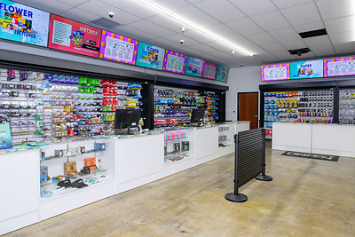 Interior sales floor of the dispensary.
Interior sales floor of the dispensary.