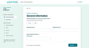 Give Lively Partners with Change to Power California Charitable Registration and Renewals