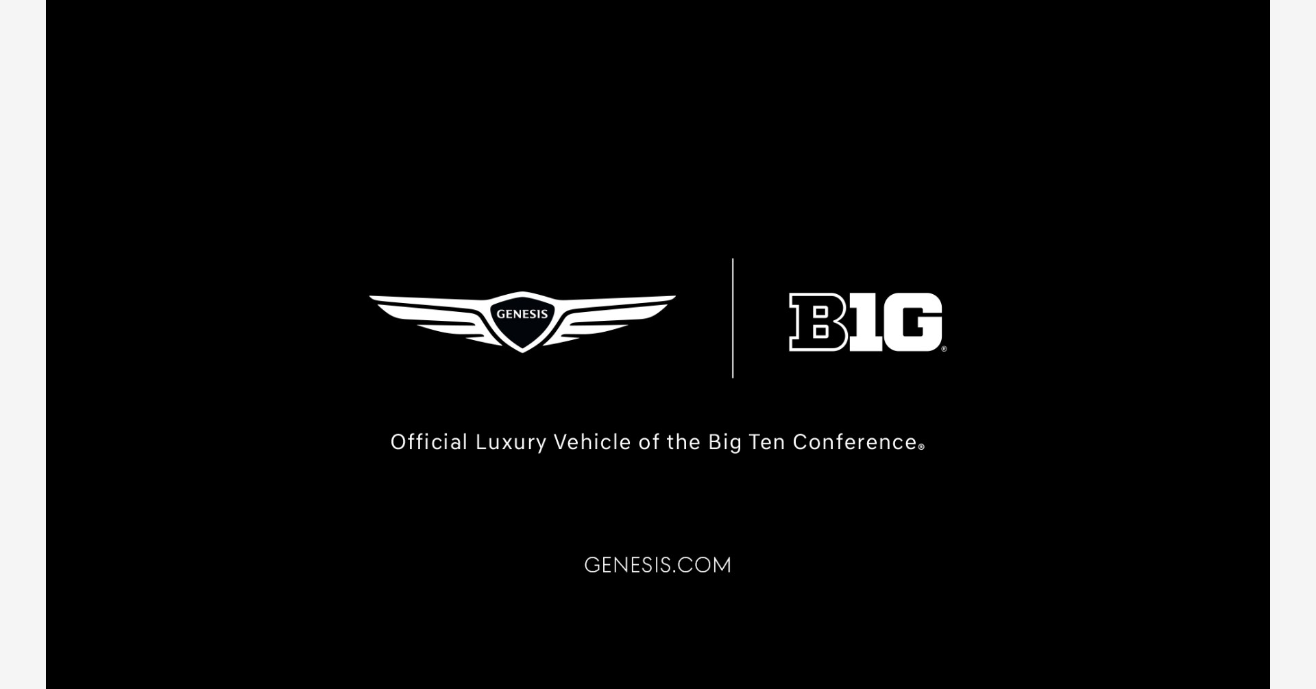 GENESIS NAMED THE OFFICIAL LUXURY VEHICLE OF THE BIG TEN CONFERENCE
