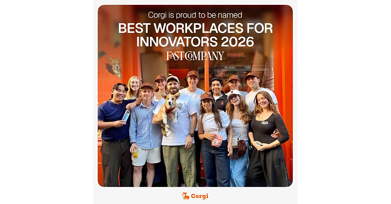 Corgi Insurance Named to Fast Company's Best Workplaces for Innovators in North America 2026