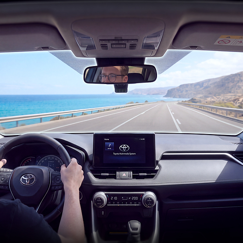 From the driver's seat, the windshield stays clear. No cable runs down the glass. From the driver's seat, the windshield stays clear. No cable runs down the glass.