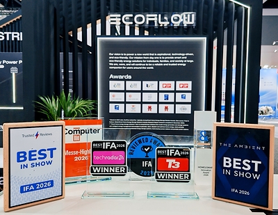 EcoFlow Sweeps IFA 2026 with Awards Across Its Full Energy Range