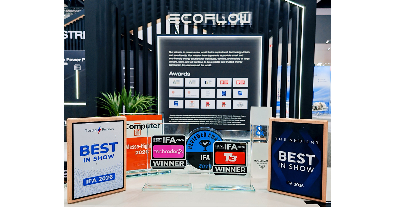 EcoFlow Sweeps IFA 2026 with Awards Across Its Full Energy Range