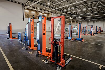 Interior view of the service center