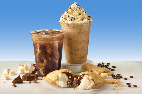 Hardee's new S'mores Platform features a S'mores Iced Coffee, S'mores Hand-Scooped Ice Cream Shake™ and S'mores Fried Pie. Hardee's new S'mores Platform features a S'mores Iced Coffee, S'mores Hand-Scooped Ice Cream Shake™ and S'mores Fried Pie.