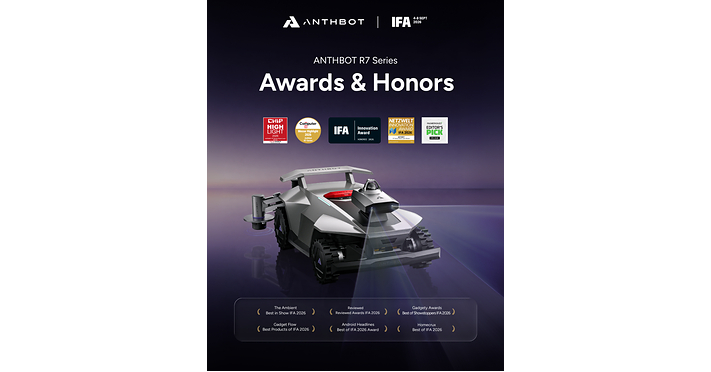 ANTHBOT R7 Series Sweeps Twelve Honors at IFA 2026 with Robotic-Arm Edge Trimming