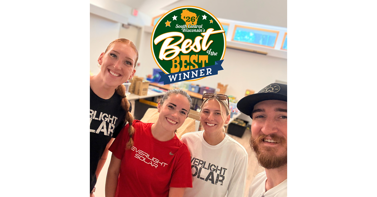 Everlight Solar Named 2026 South Central Wisconsin Best of the Best Gold Winner