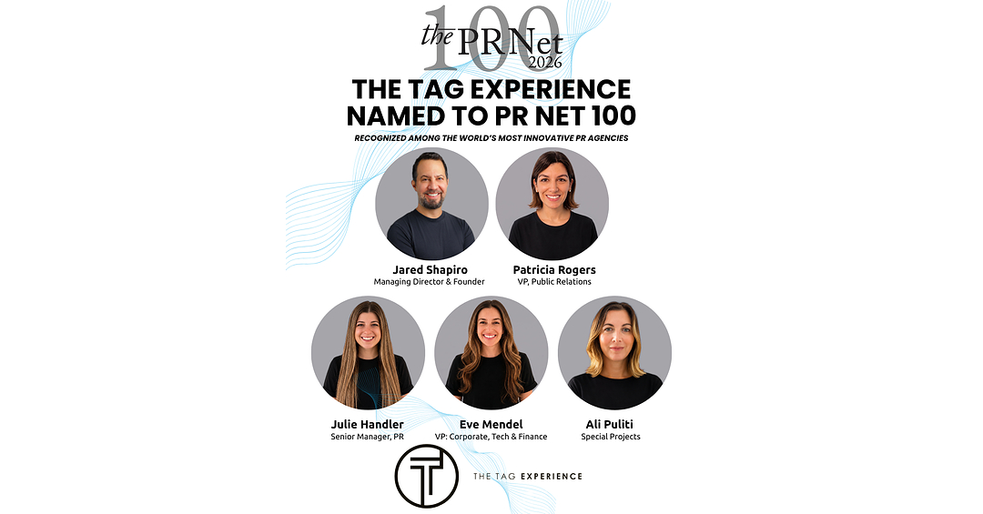 The Tag Experience Named to PR Net 100, Recognizing the World's Most Innovative PR Agencies