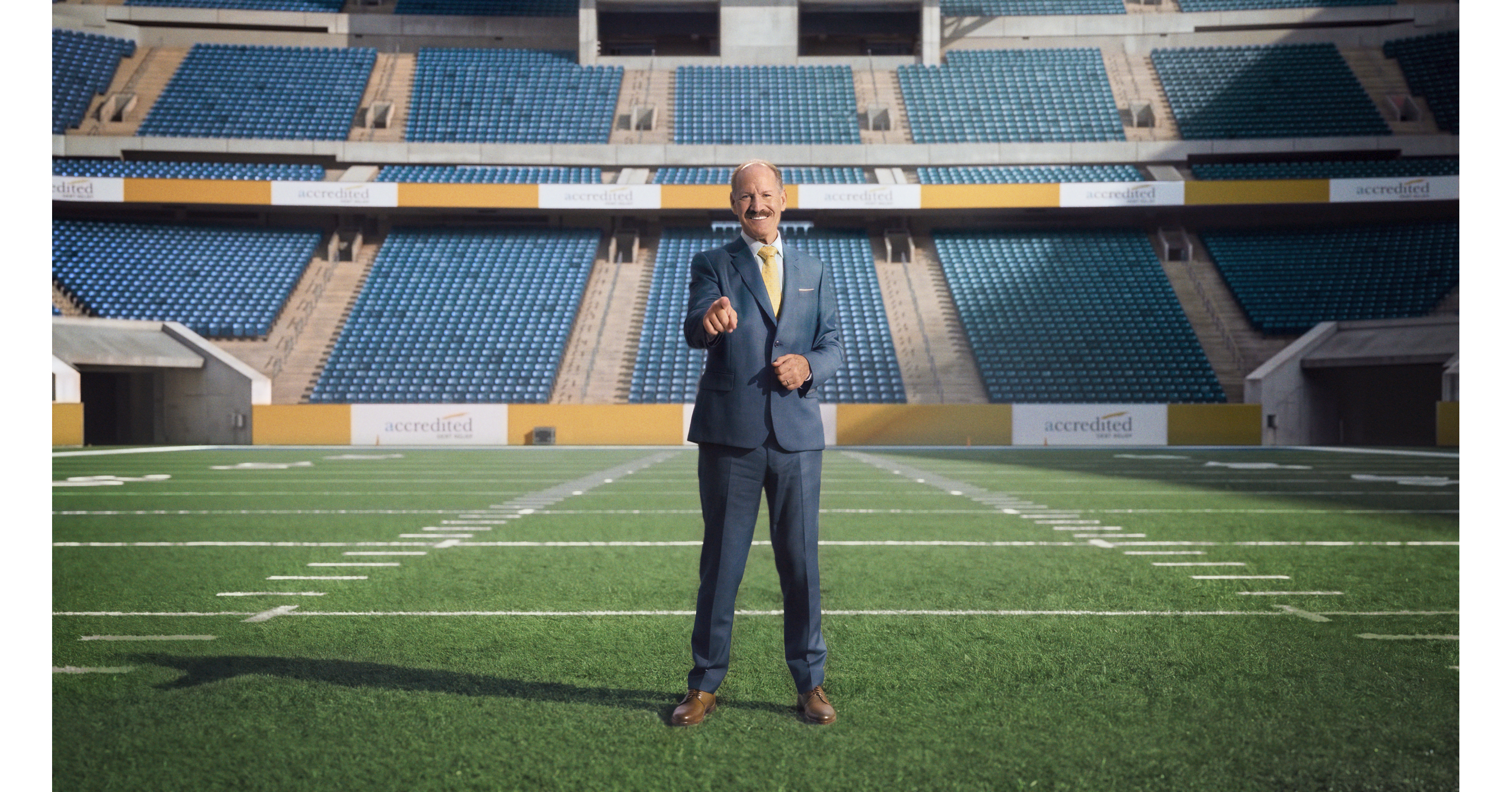 Bill Cowher Throws the Challenge Flag on Debt in New Accredited Debt Relief National Campaign