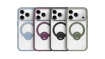The new Symmetry Series Stand combines sleek protection with versatile functionality, featuring a built-in stand and finger loop that rotates 360 degrees and lays flat for a slim, pocket-friendly design.