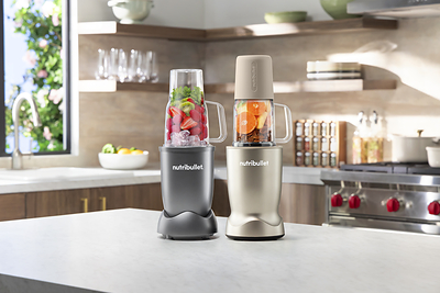 Introducing the nutribullet® Personal Blender (left) and the nutribullet Turbo™ Tumbler Edition in Dune Beige (right).  