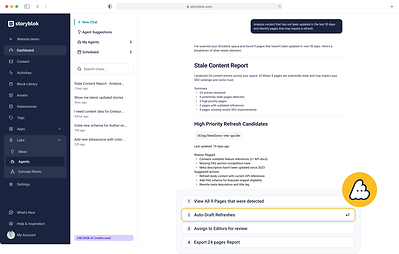 Using Storyblok Agents to update stale content Using Storyblok Agents to update stale content