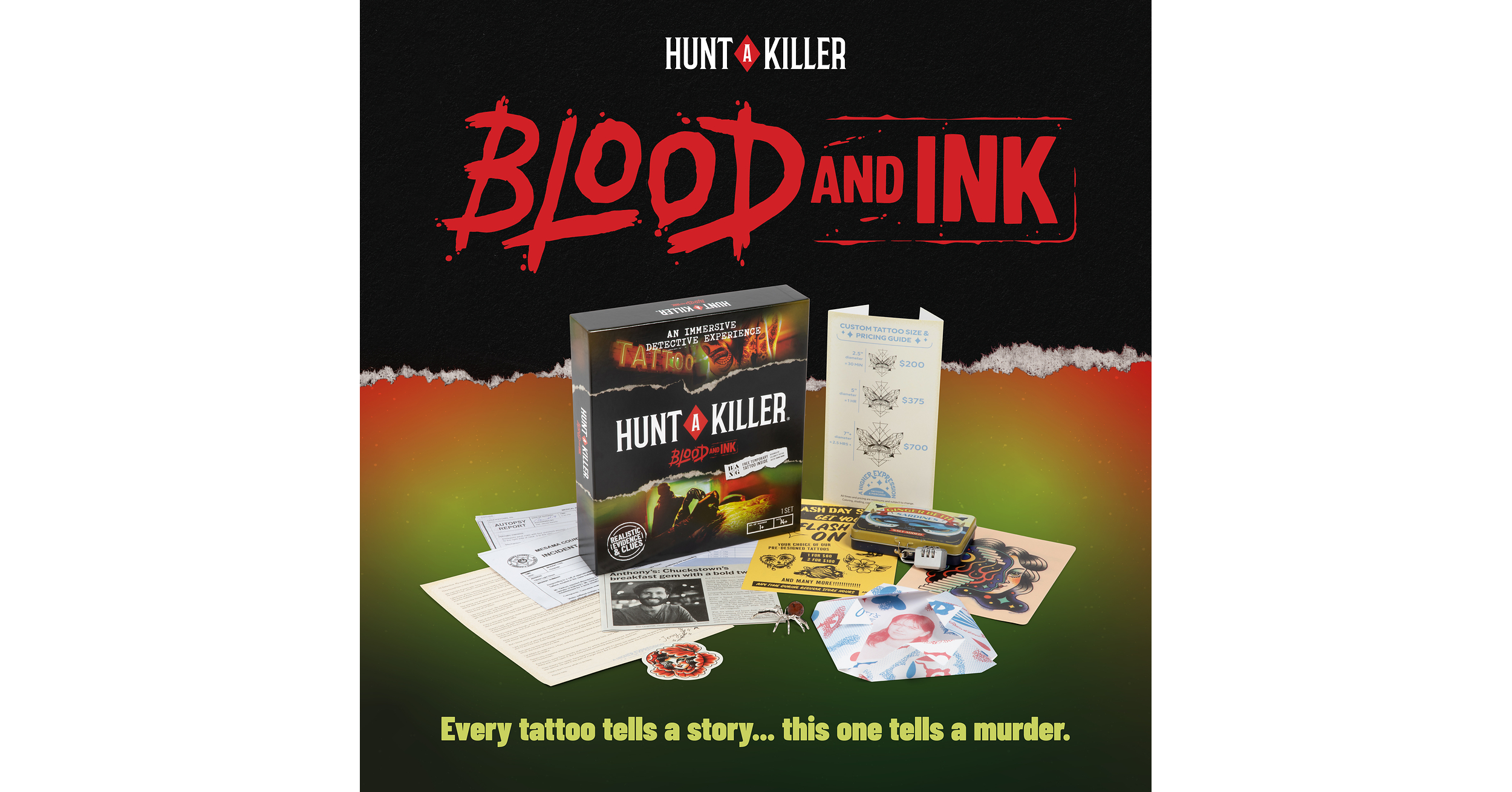 HUNT A KILLER LAUNCHES BLOOD & INK GAME WITH CELEBRITY TATTOO ARTIST BANG BANG